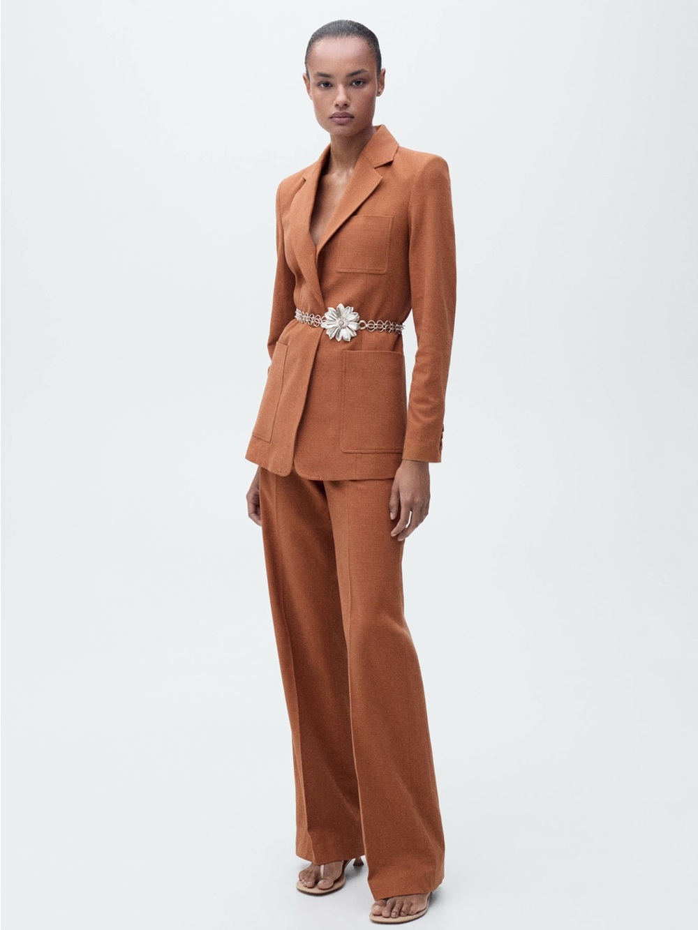Mango Cotten and Linen Blend Suit